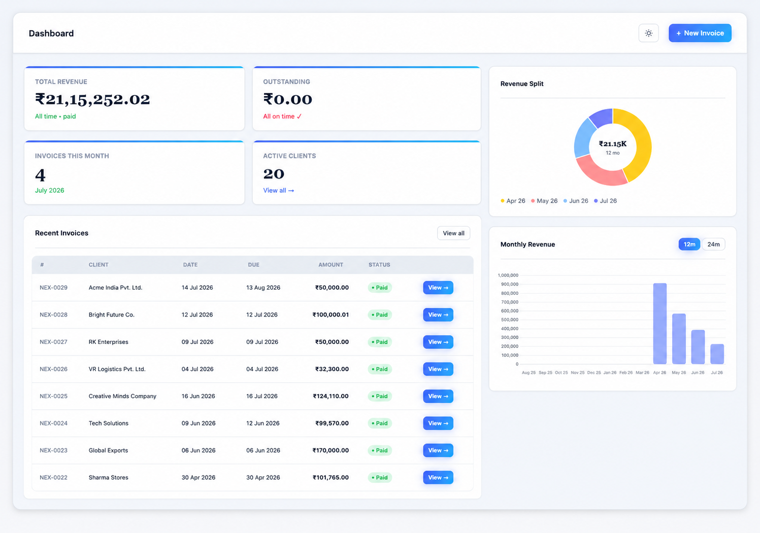 Sliqrr Invoicing Demo
